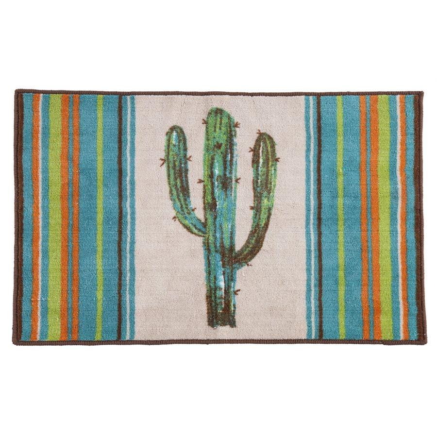 Serape Colorful Cactus Rug Bath or Kitchen Rug