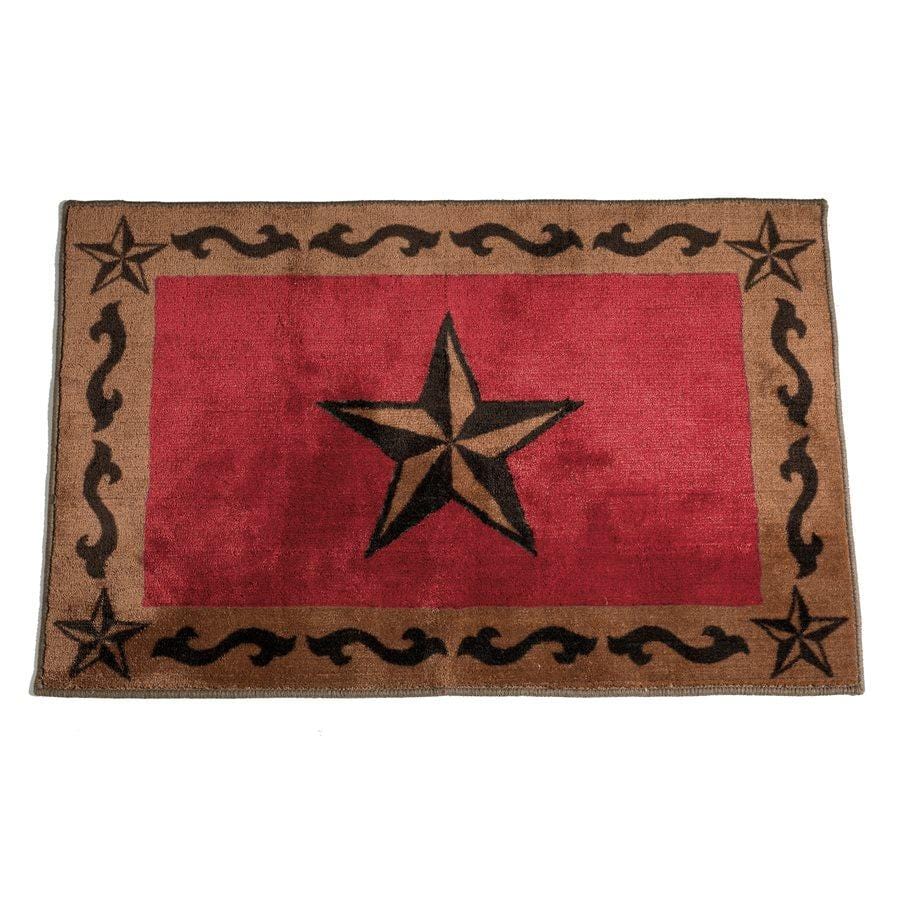 Star Scroll Motif Rug Bath or Kitchen Rug