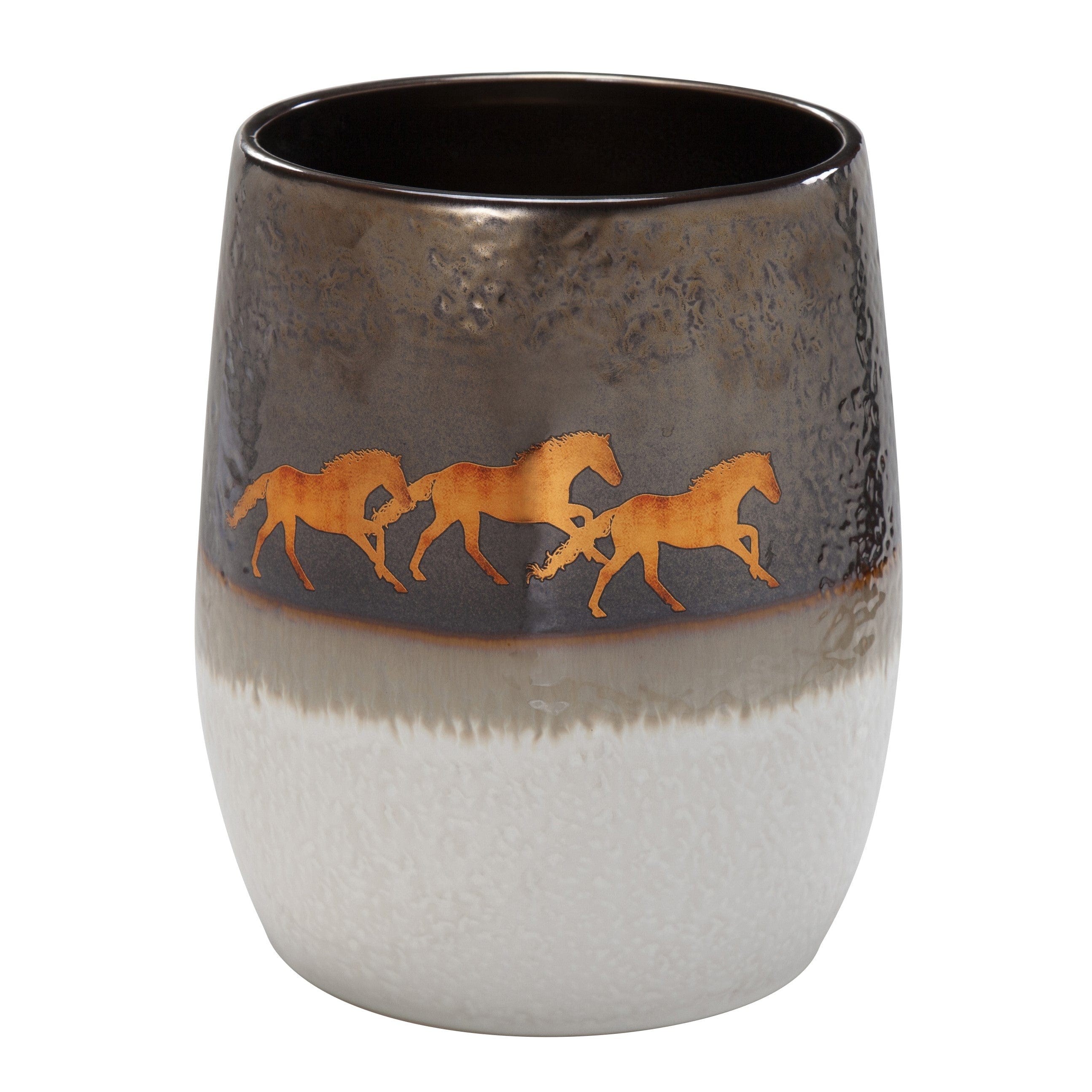Running Remuda Ceramic Wastebasket Wastebasket
