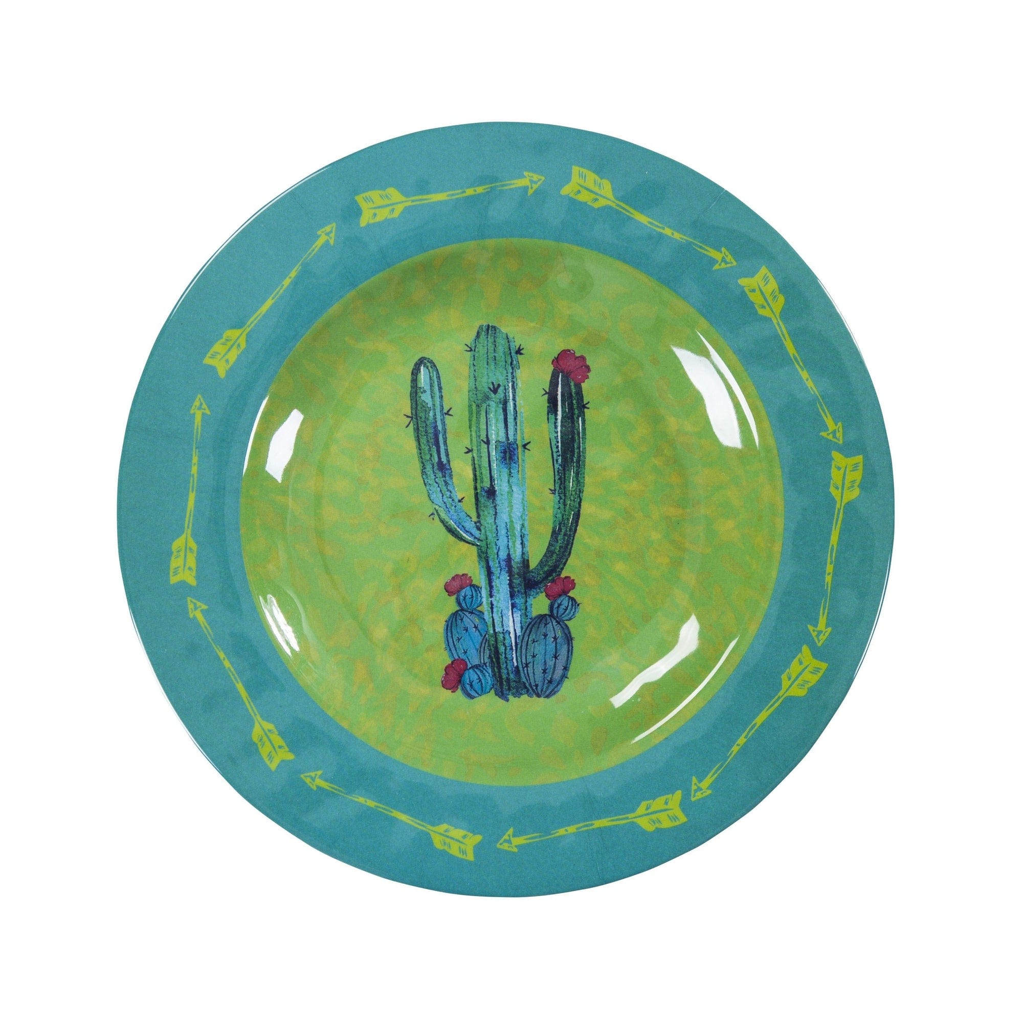 Cactus Melamine Salad Plate Sets, Set of 4 Dinnerware Set