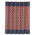 Floral Shower Curtain with Blue Detail Shower Curtain
