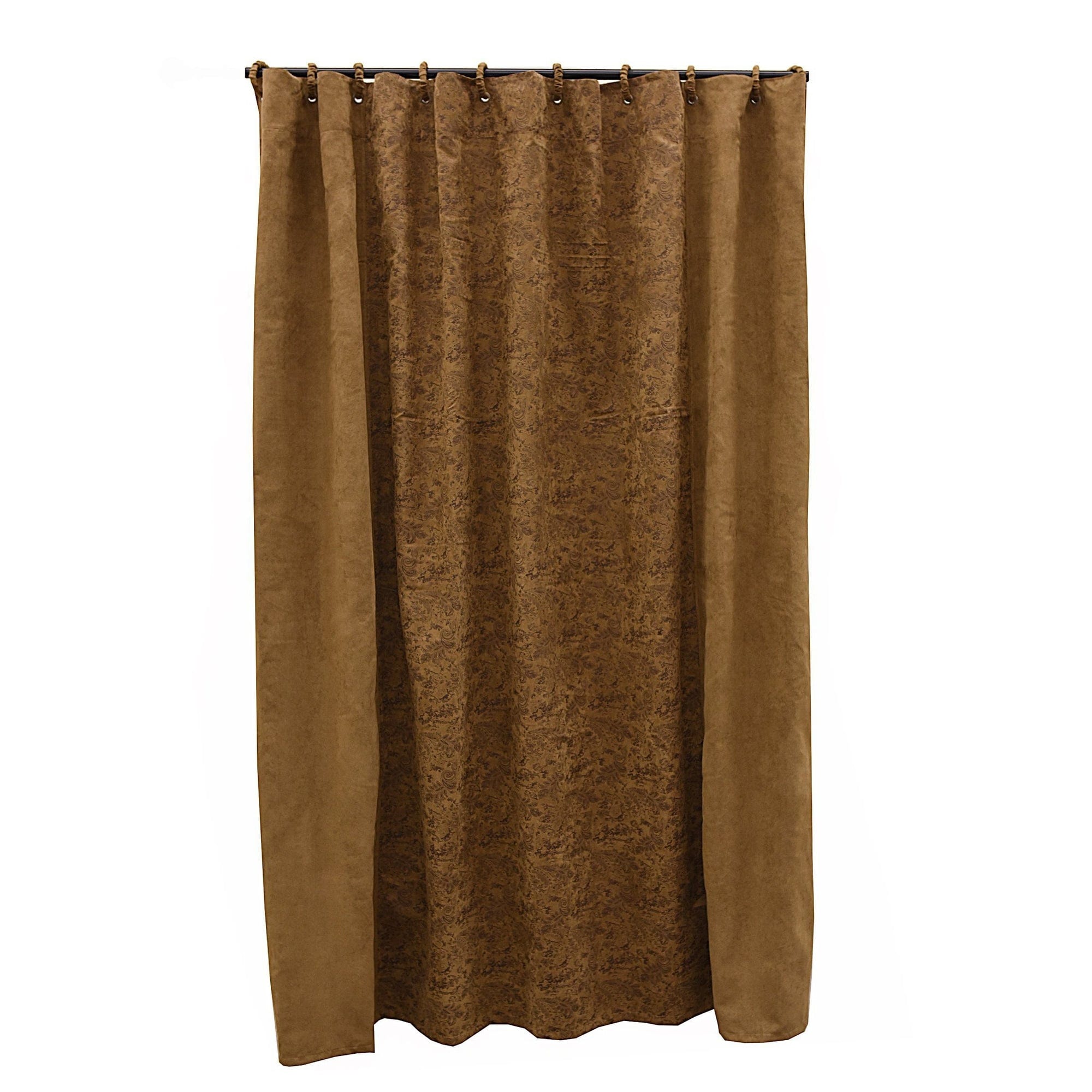 Small Paisley Shower Curtain Dark Tan Shower Curtain