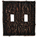 Pine Bark Double Switch Wall Plate Switch and Outlet Wall Plate