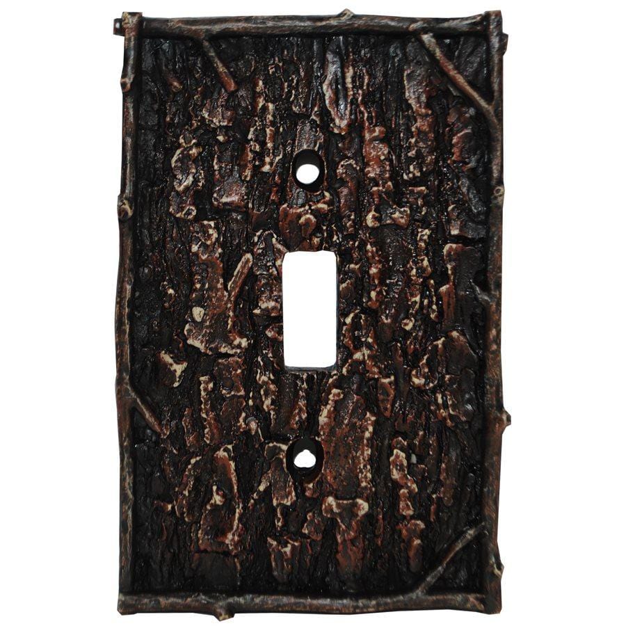 Pine Bark Single Switch Wall Plate Switch and Outlet Wall Plate