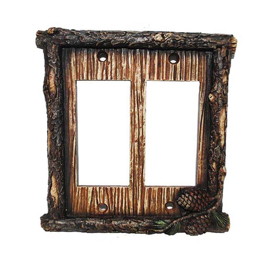 Pine Cone Double Rocker Wall Switch Plate Switch and Outlet Wall Plate