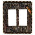 Rainbow Trout Double Rocker Wall Switch Plate Switch and Outlet Wall Plate