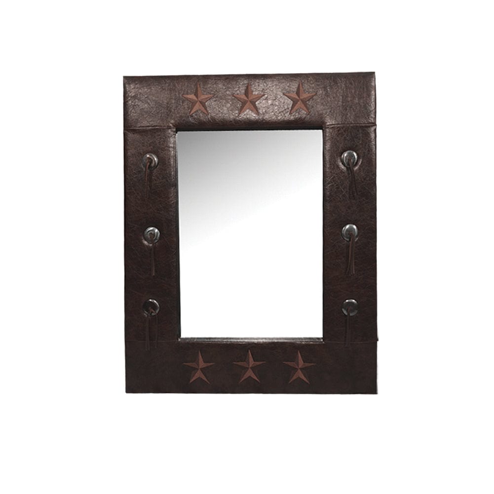 Star Faux Leather Mirror Mirror