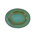 Oval Turquoise Iron Tray Home Accents