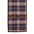 South Haven Blue Plaid Table Runner with Suede Table Linens