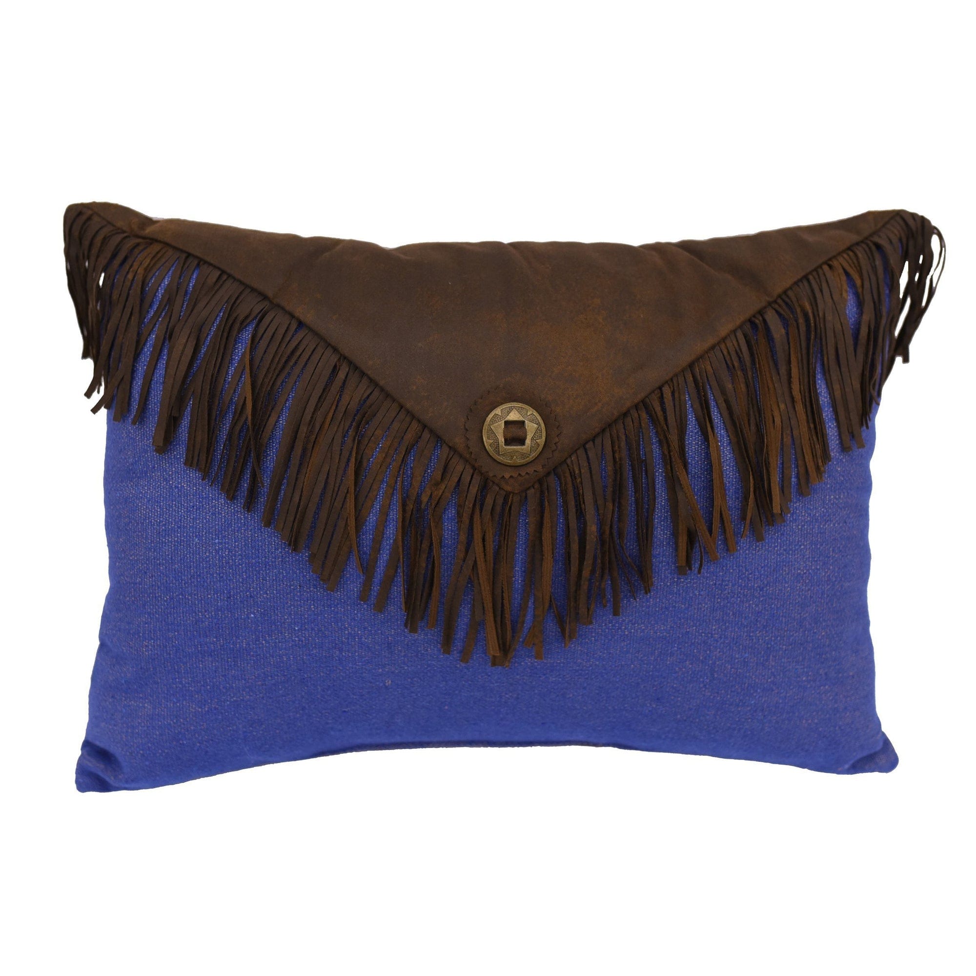Denim Envelope Fringe Pillow Pillow
