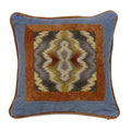 Lexington Southwest Diamond Throw Pillow - Blue, Tan & Copper Throw