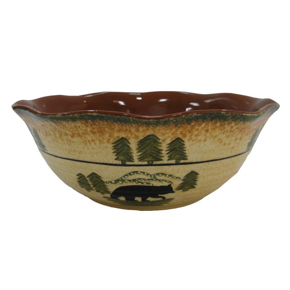Rustic Bear Ceramic Serving Bowl Serving Bowl