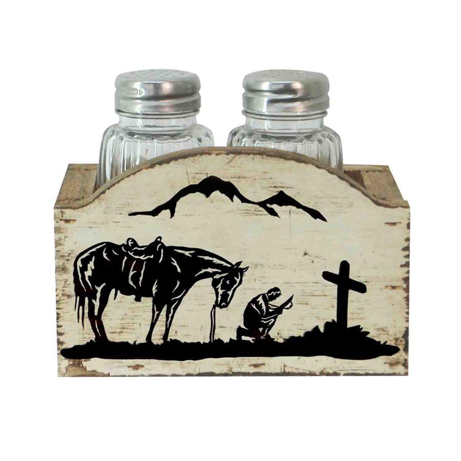 Praying Cowboy Salt & Pepper Shaker Set Home Accents