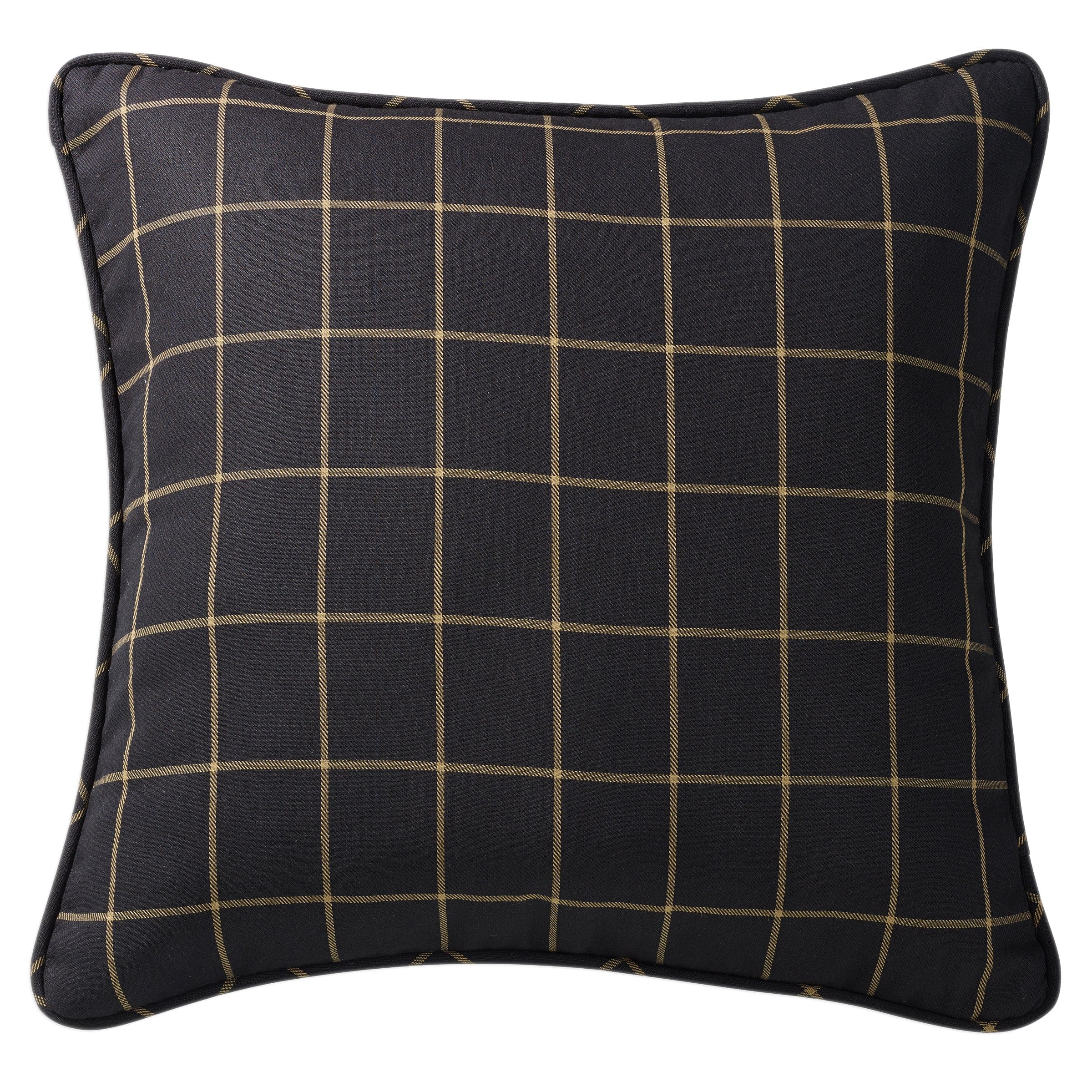 Ashbury Black Woven Tweed Euro Sham Euro Sham