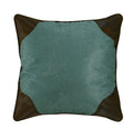 Calhoun Turquoise Faux Tooled Leather Euro Sham Euro Sham