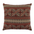 Fair Isle Knit Euro Sham - Red, Tan & Chocolate Euro Sham