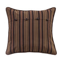 Forest Pine Stripe Euro Sham - Brown, Tan, Olive & Burgundy Euro Sham