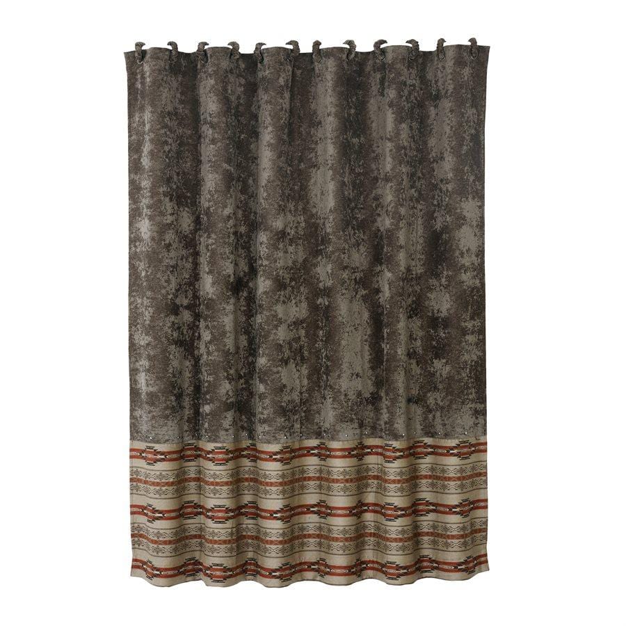 Silverado Charcoal Velvet Shower Curtain Shower Curtain