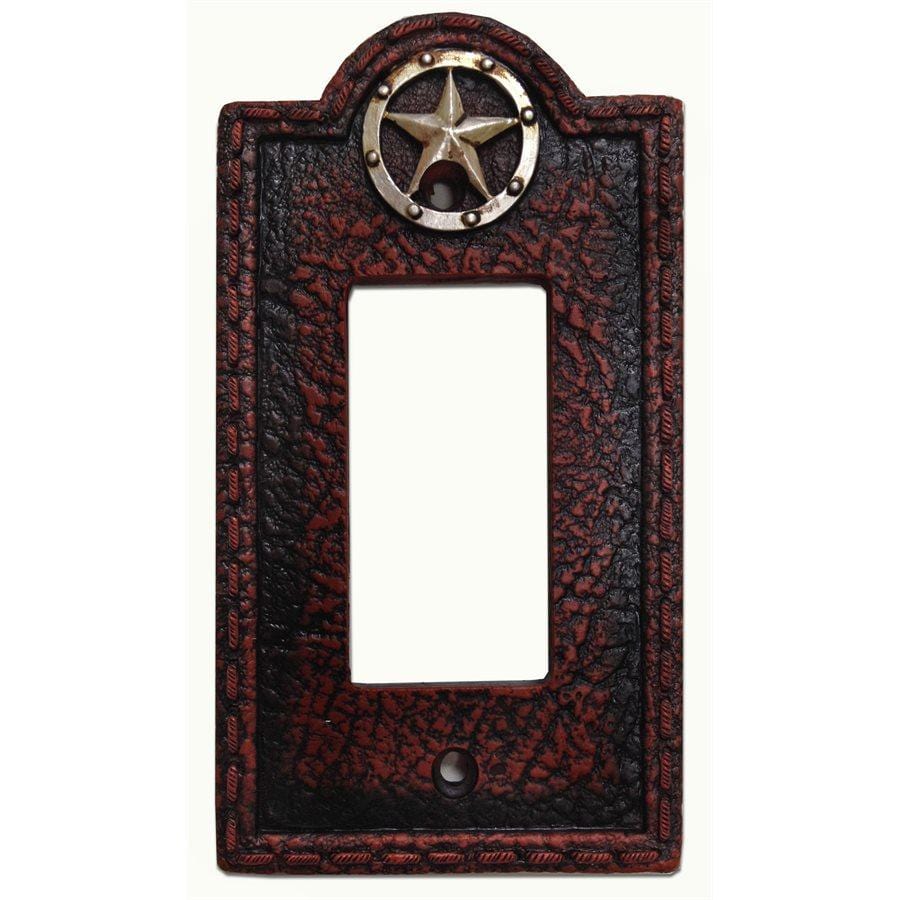 Leather Grain Single Rocker Wall Switch Plate Switch and Outlet Wall Plate