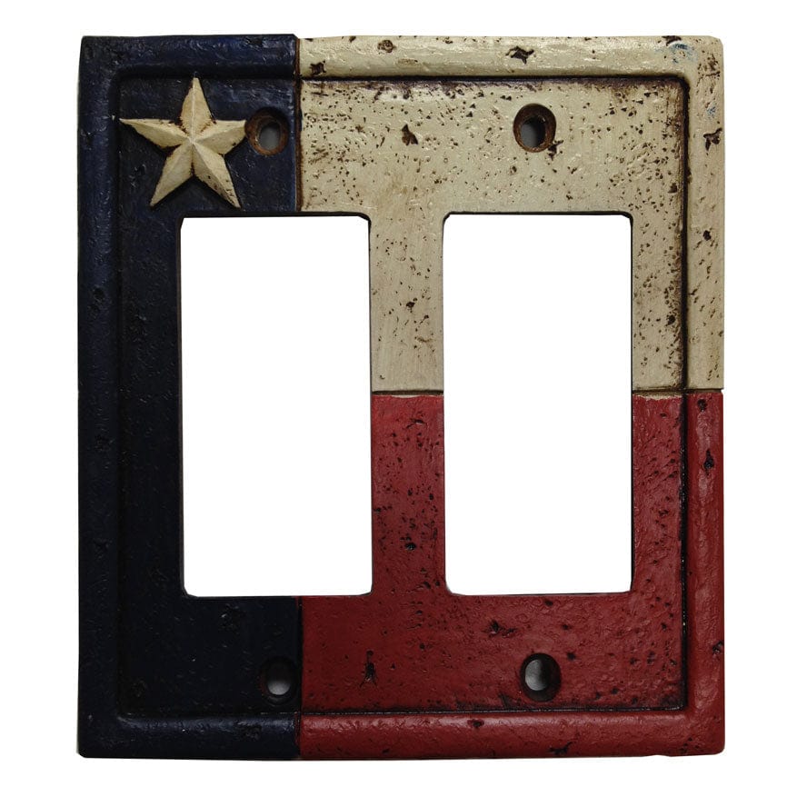 Texas Double Rocker Wall Switch Plate Switch and Outlet Wall Plate