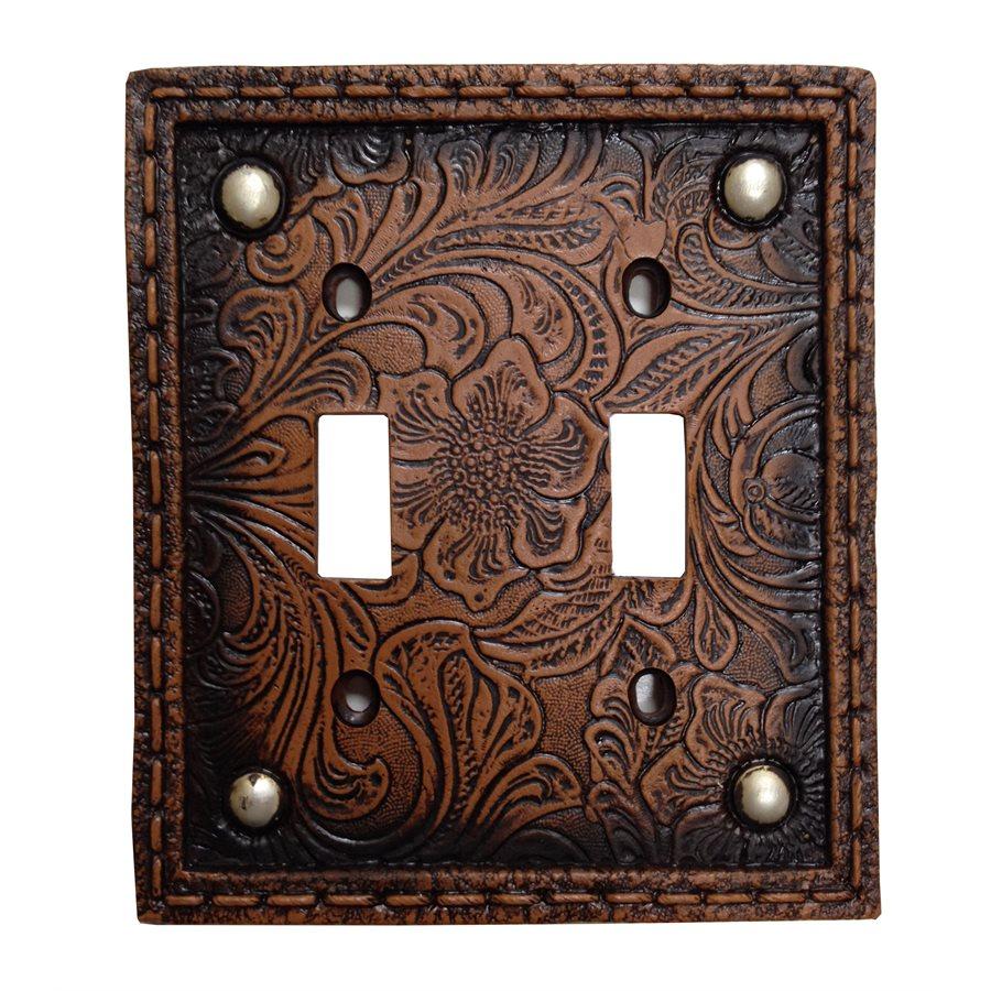 Tooled Resin w/ Stud Double Switch Wall Plate Switch and Outlet Wall Plate