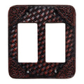 Tooled Resin Weaver Double Rocker Wall Switch Plate Switch and Outlet Wall Plate
