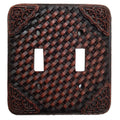 Tooled Resin Weaver Double Switch Wall Plate Switch and Outlet Wall Plate