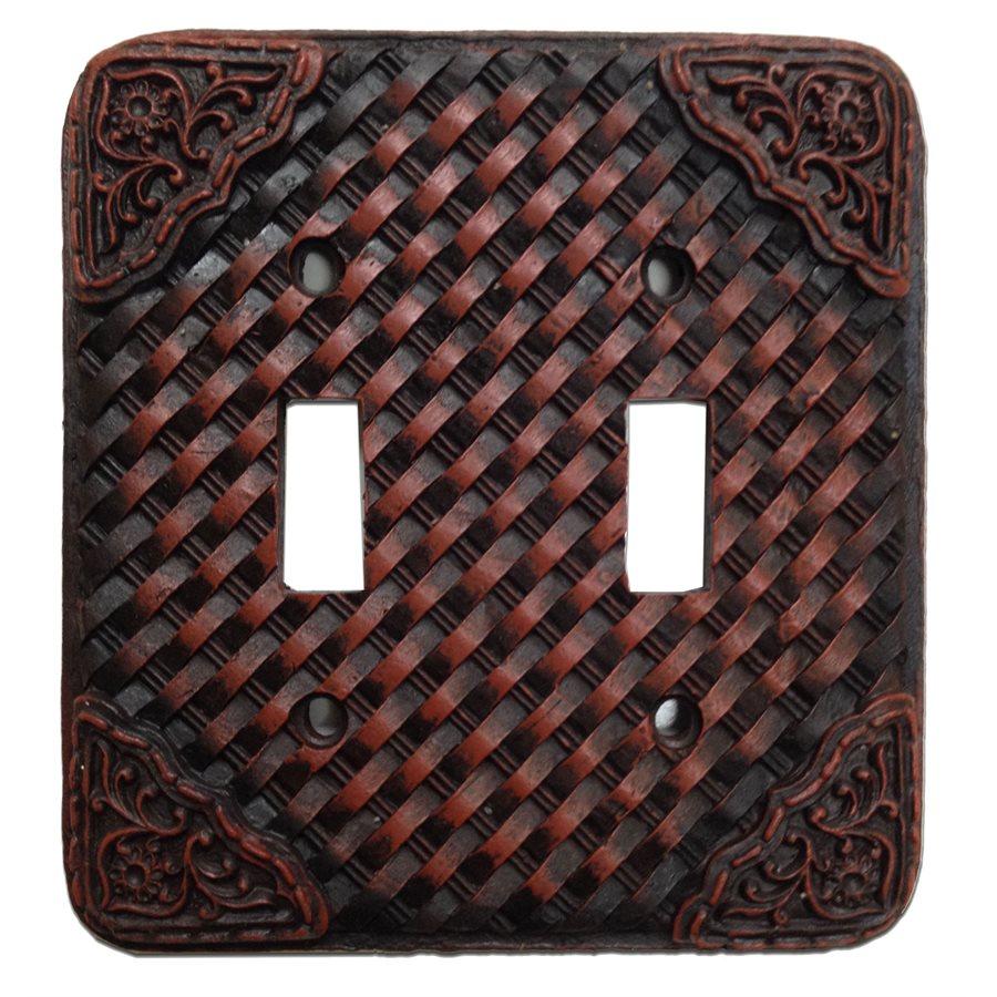 Tooled Resin Weaver Double Switch Wall Plate Switch and Outlet Wall Plate