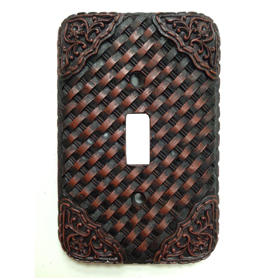 Tooled Resin Weaver Single Switch Wall Plate Switch and Outlet Wall Plate