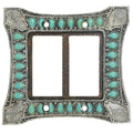 Turquoise Double Rocker Switch Wall Plate Switch and Outlet Wall Plate