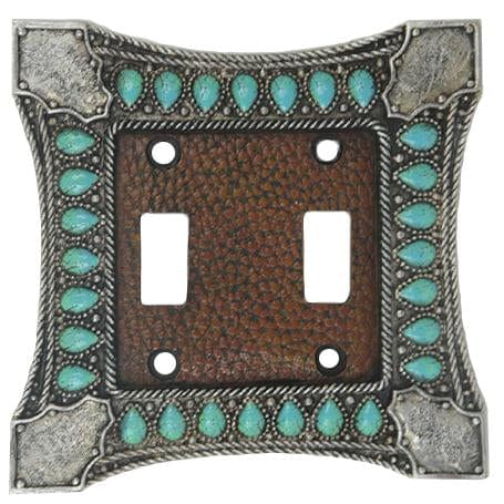 Turquoise Double Switch Wall Plate Switch and Outlet Wall Plate
