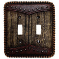 Woodgrain Double Switch Wall Plate Switch and Outlet Wall Plate