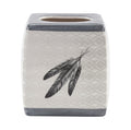 Feather Design Ceramic Tissue Box Cover Tissue Holder