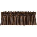 Two-Toned Brown Faux Leather Valance Valance