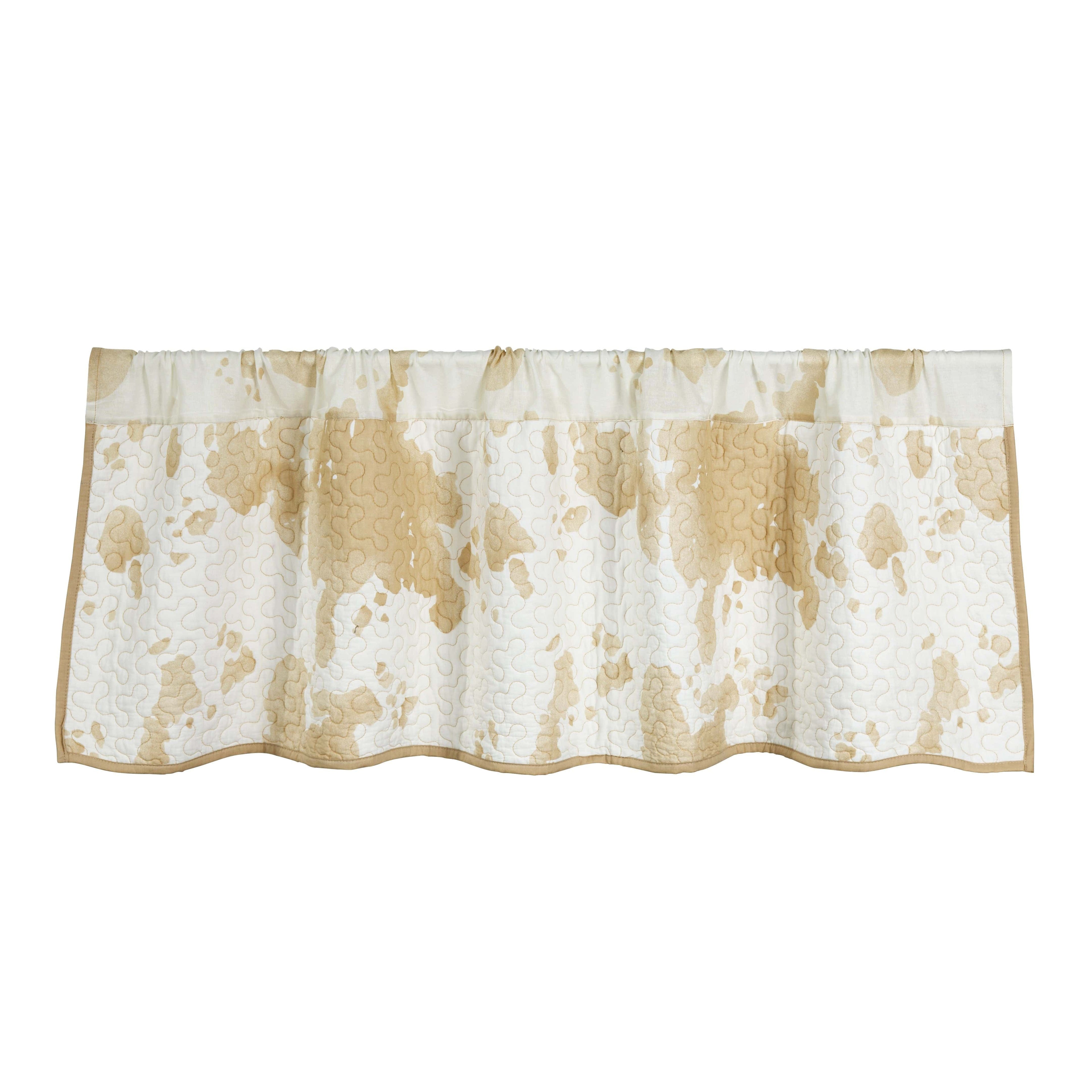 Elsa Cowhide Reversible Quilted Valance, Light Tan Valance