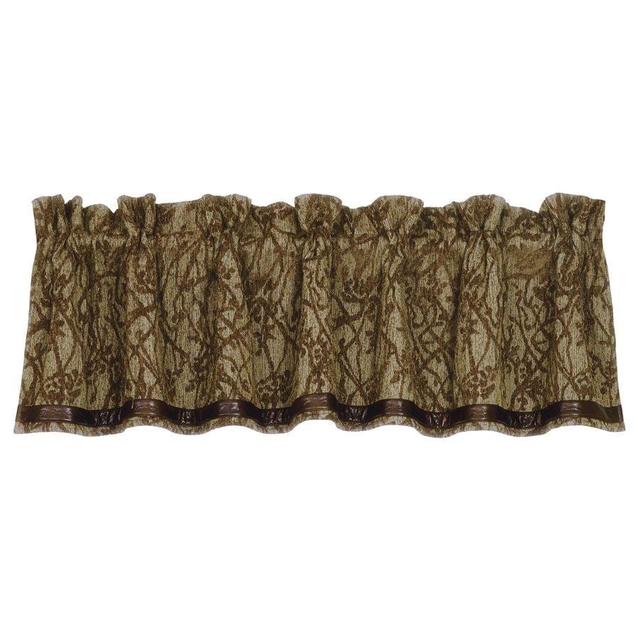 Highland Lodge Tan & Brown Branches Motif Valance Valance