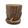 Tree Bark & Antler Wastebasket Wastebasket