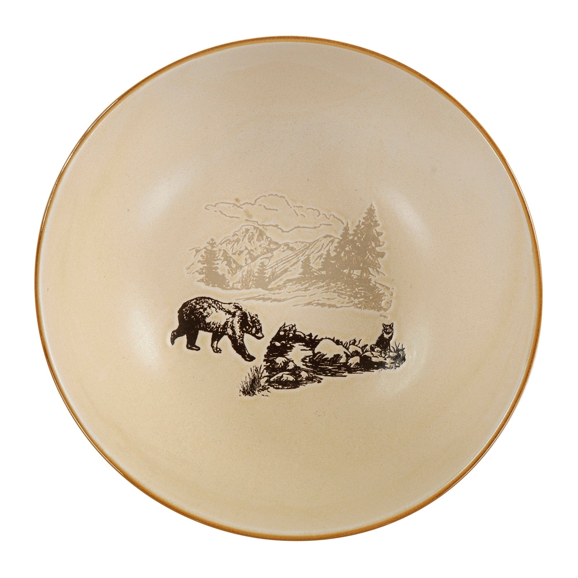 White Pine Ceramic Serving Bowl Serving Bowl