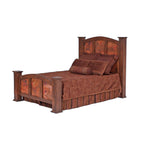 Kendra Hand Hammered Copper & Wood Elegant Rustic Western, Offered WIth Custom Wood Finishes  