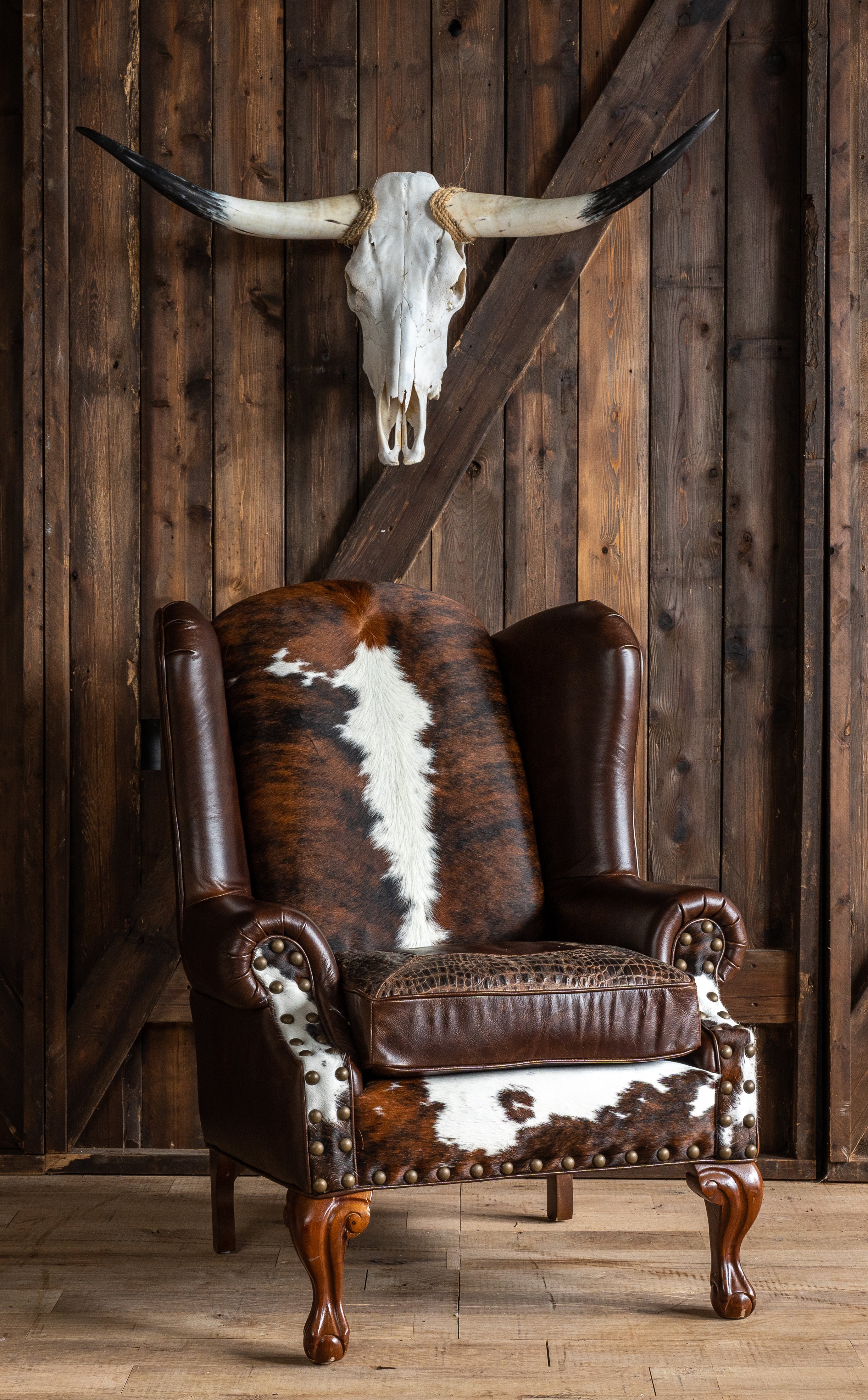 wingback chairs leather Santa Fe Chair – Great Blue Heron Furniture