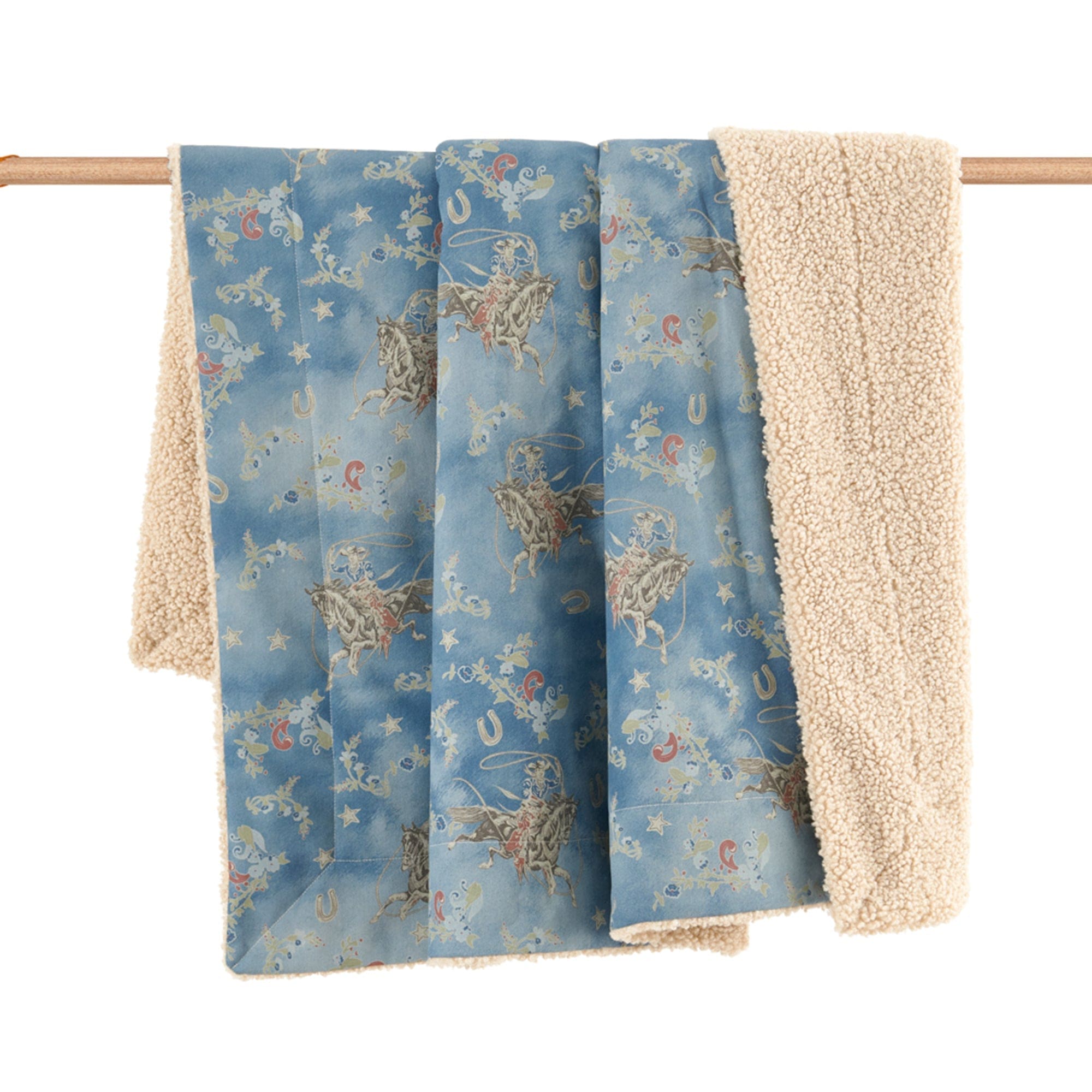 Lee Western Washed Denim Teddy-Backed Throw Throw