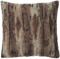 Pewter Fox Faux Fur Pillow - 18x18