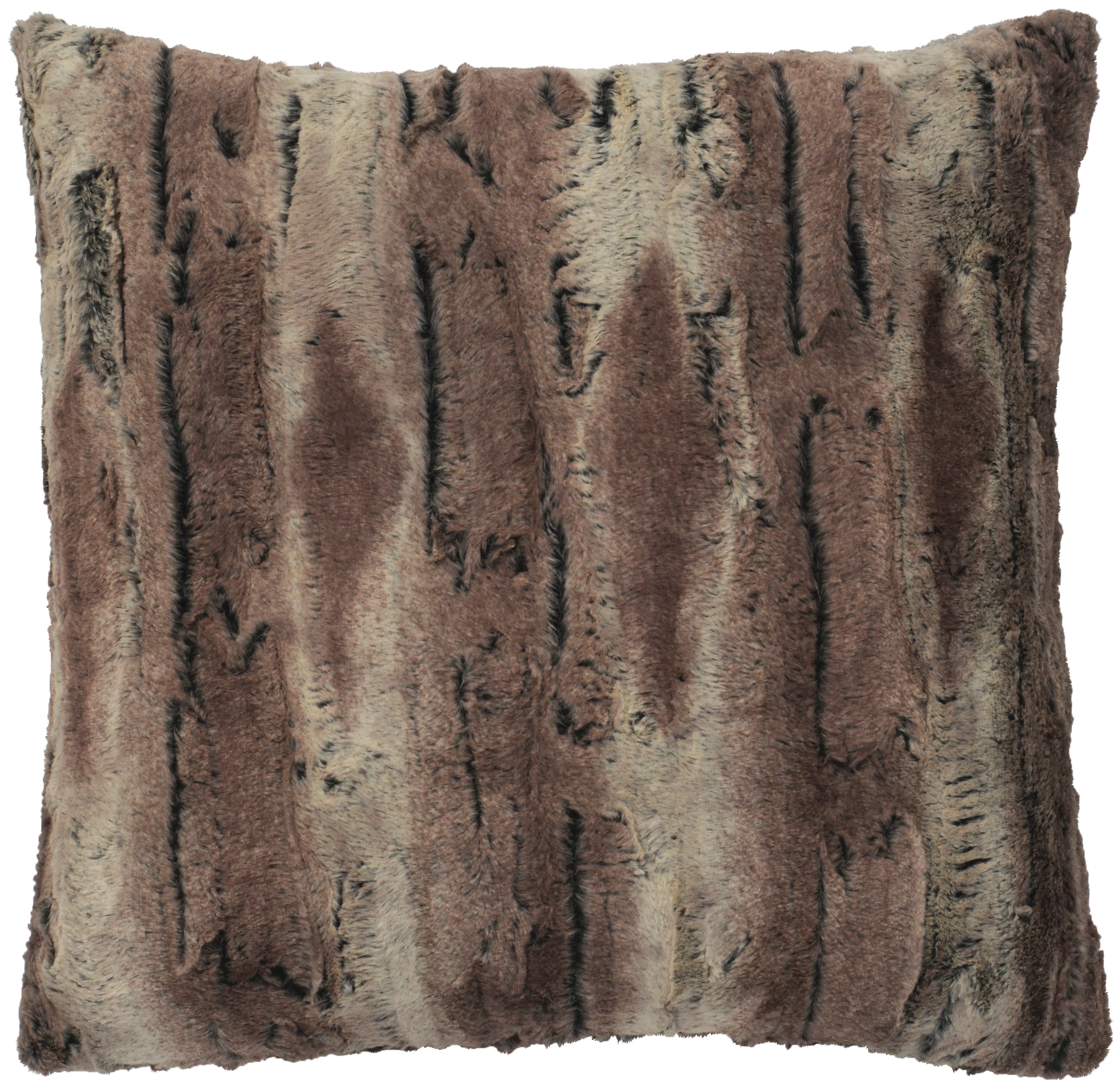 Pewter Fox Faux Fur Pillow - 18x18