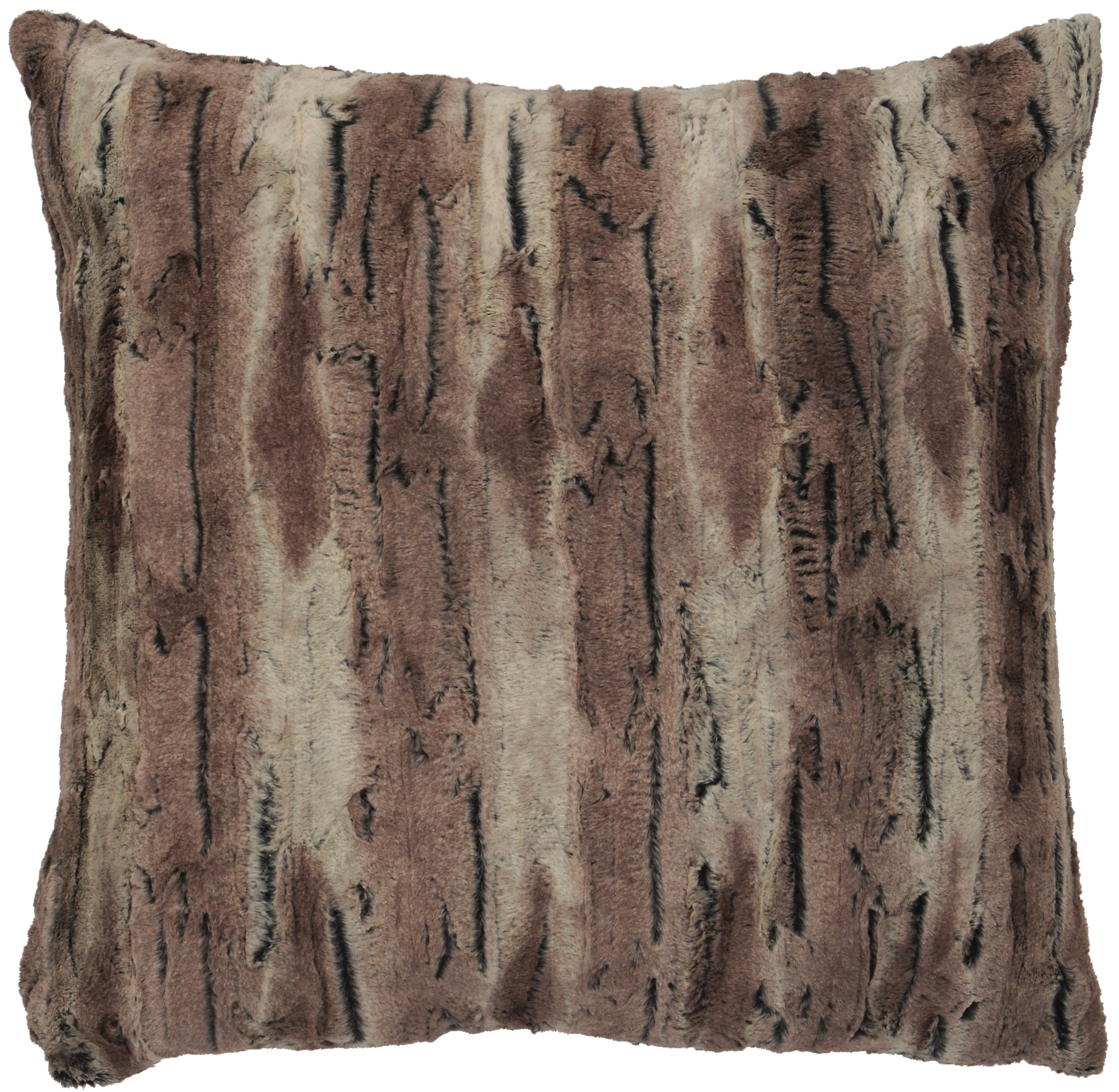 Pewter Fox Faux Fur Pillow - 26x26