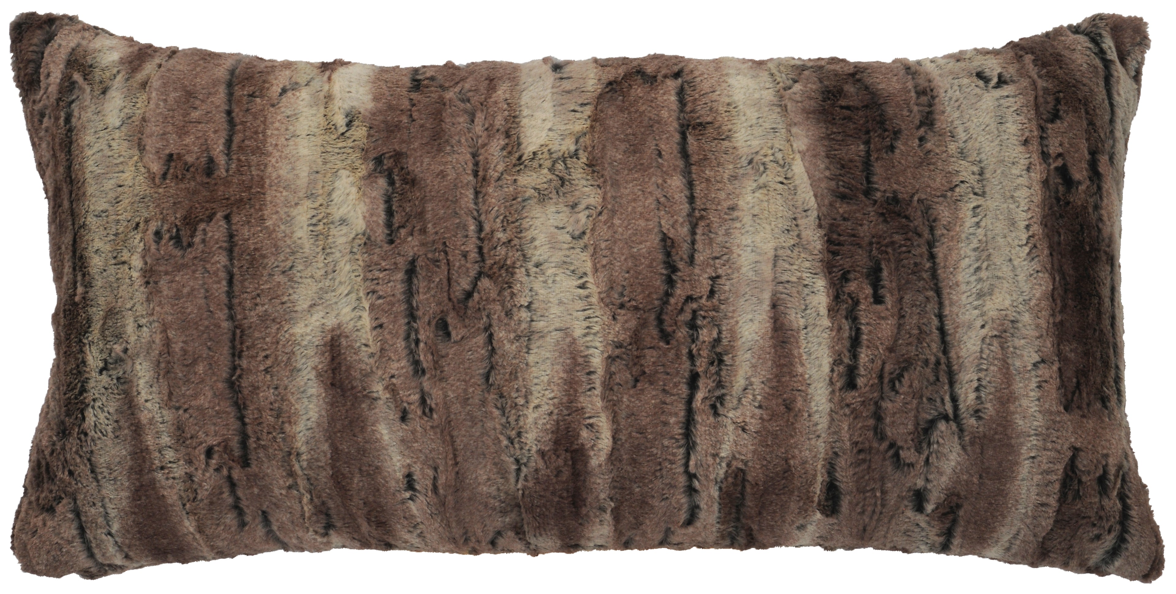 Pewter Fox Faux Fur Pillow - 14x26