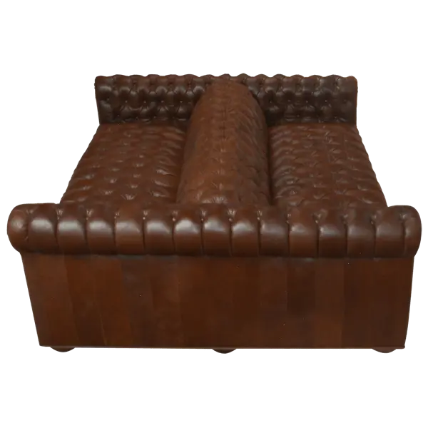 Handcrafted full-grain leather double sofa with Western button tufting and solid wood frame. The Paciente blends rugged luxury and timeless craftsmanship. 100% customizable.