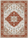 Plymouth Beryl Ivory/Red Area Rug