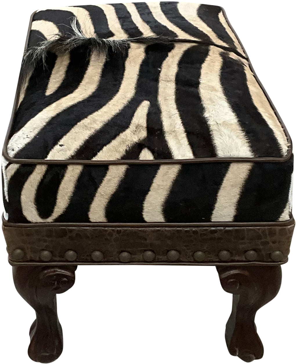 Zebra Ottoman - 27" x 17"
