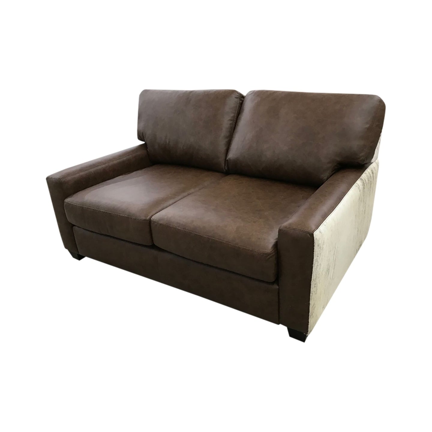 contemporary leather loveseat