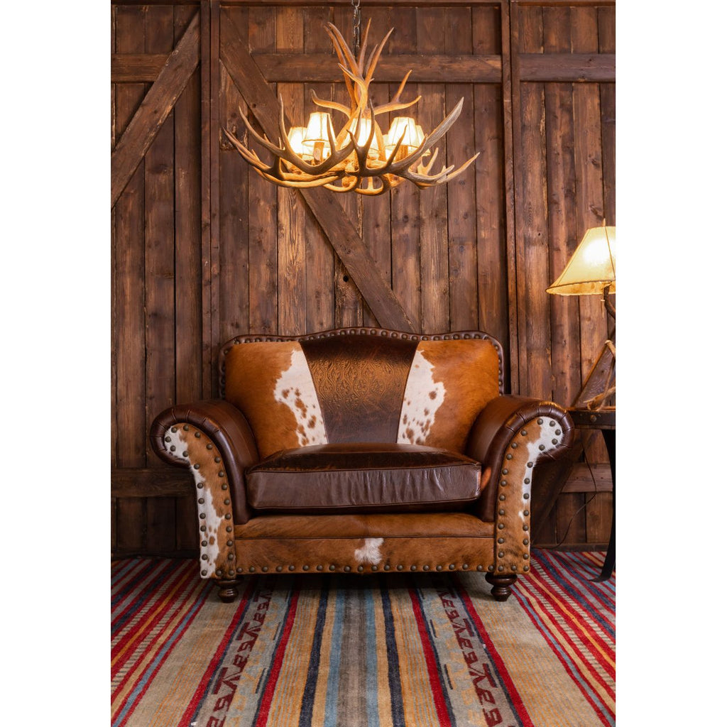 Wild Bill Western Leather Chair and 1/2